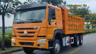 sinotruk howo camión volcado