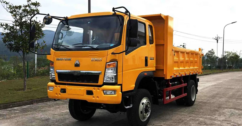 Camión tiper 4x4 sinotruk camión ligero 9t