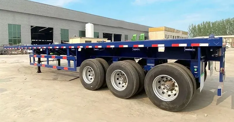 Trailer de contenedor de contenedor plano de 20 pies