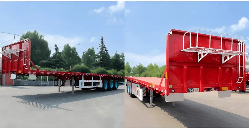 3 Axle Trailer de cama plana de 53 pies