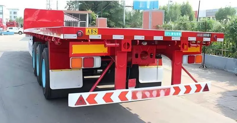 3 Axle Semi de semi de plataforma de servicio pesado