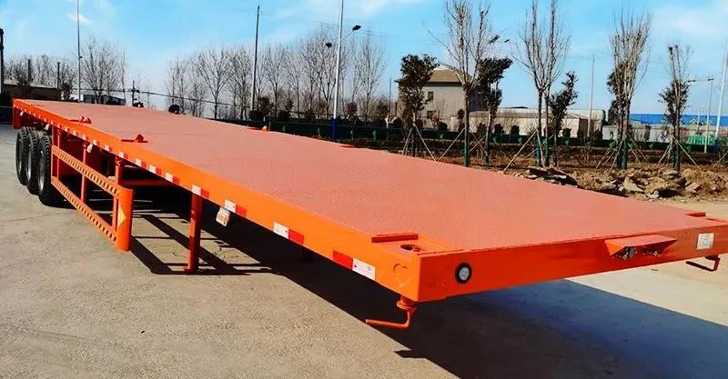 3 del trailer de plataforma plana de la cama plana