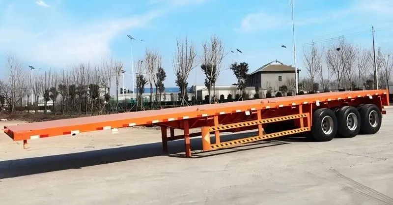 3 del trailer de plataforma plana de la cama plana