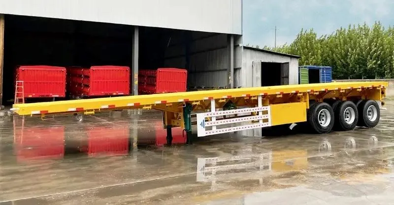 40 pies Triiler de plataforma plana de tri de eje para la venta