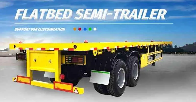 40 pies Triiler de plataforma plana de tri de eje para la venta