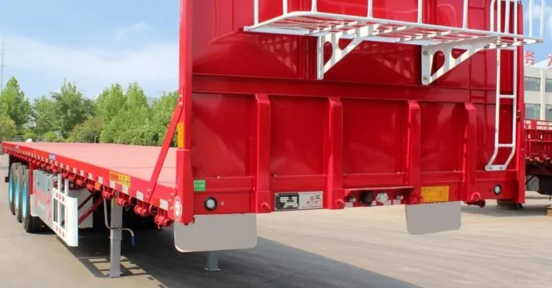 40 pies Tráiler de eje tri de la cama plana