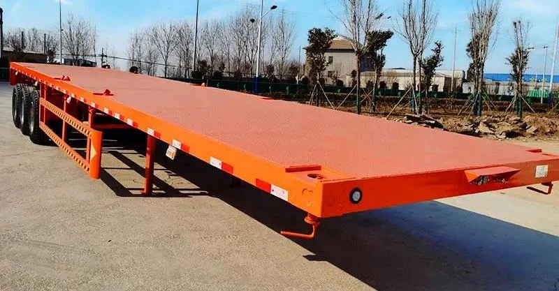 3 Axle 40 pies Semi de plata plana
