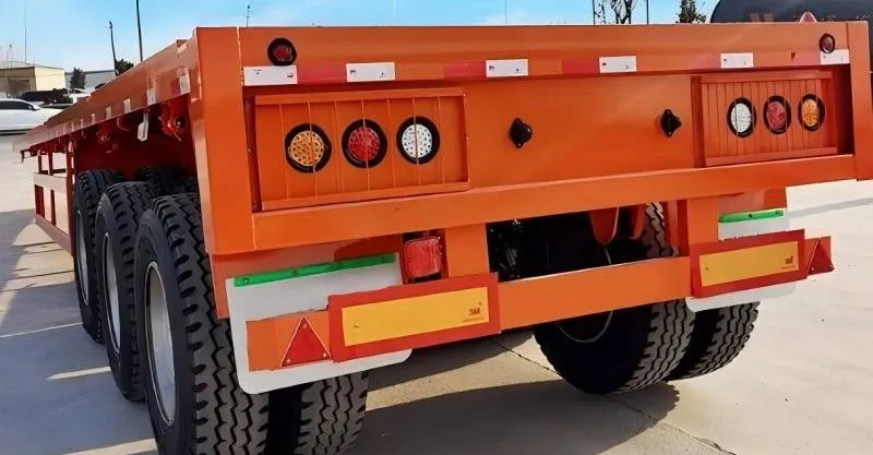 3 Axle 40 pies Semi de plata plana