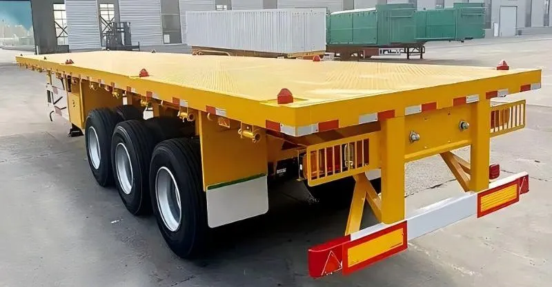 3 Axle Semi trailer de plata plana