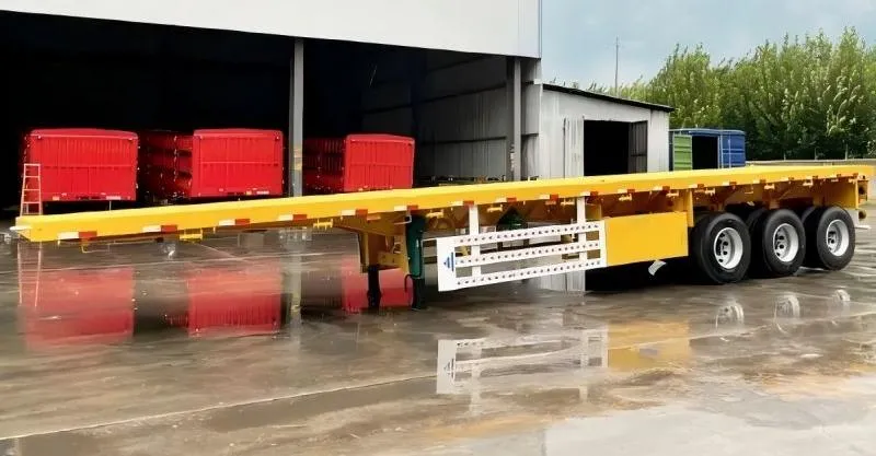3 Axle Semi trailer de plata plana