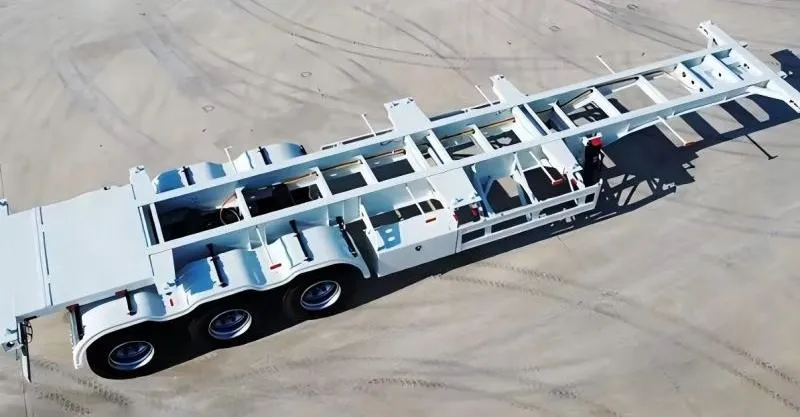2 Axle Remolque de chasis de contenedor de 40 pies