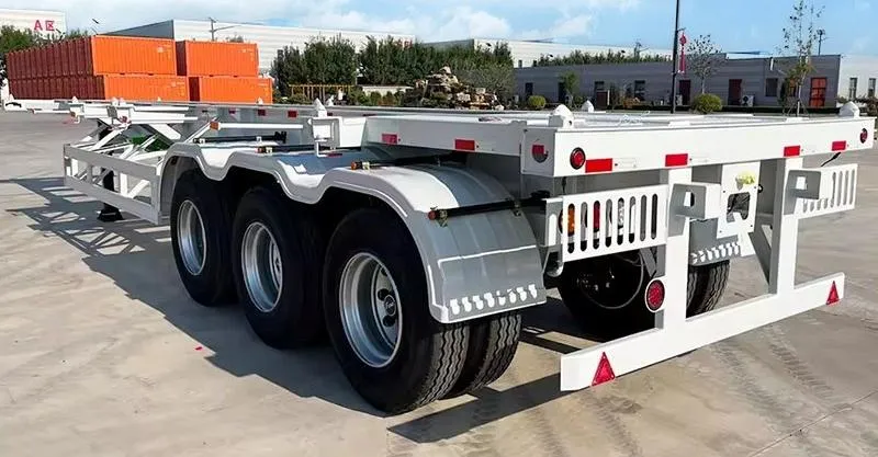 2 Axle Remolque de chasis de contenedor de 40 pies