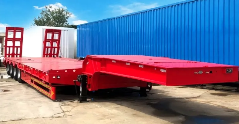 3 línea 6 eje de remolque de cama plana de 6 eje