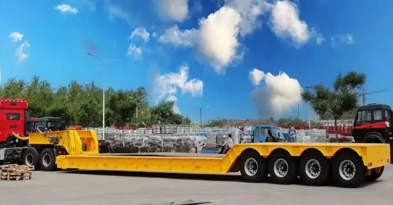 80 toneladas de tráiler de cuello de cisne extraíbles