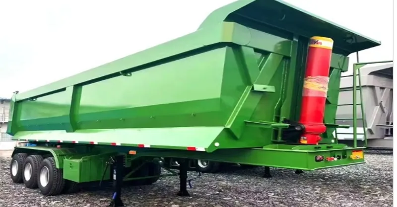 4 Axle Trailer de volcado de extremo