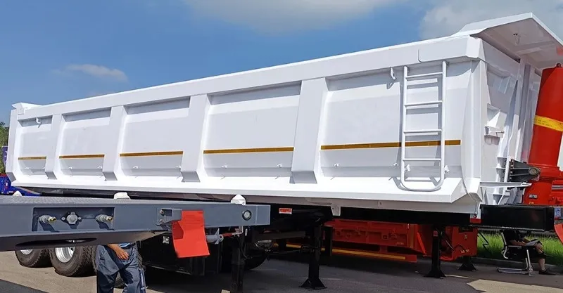 3 Axle End Dump Semi Trailer